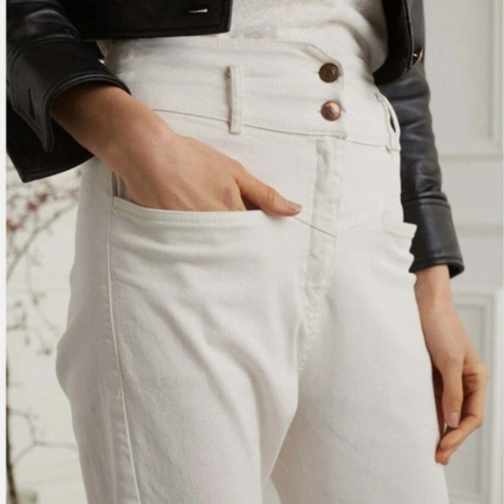 DÈLUC, High-Rise Cream Pants